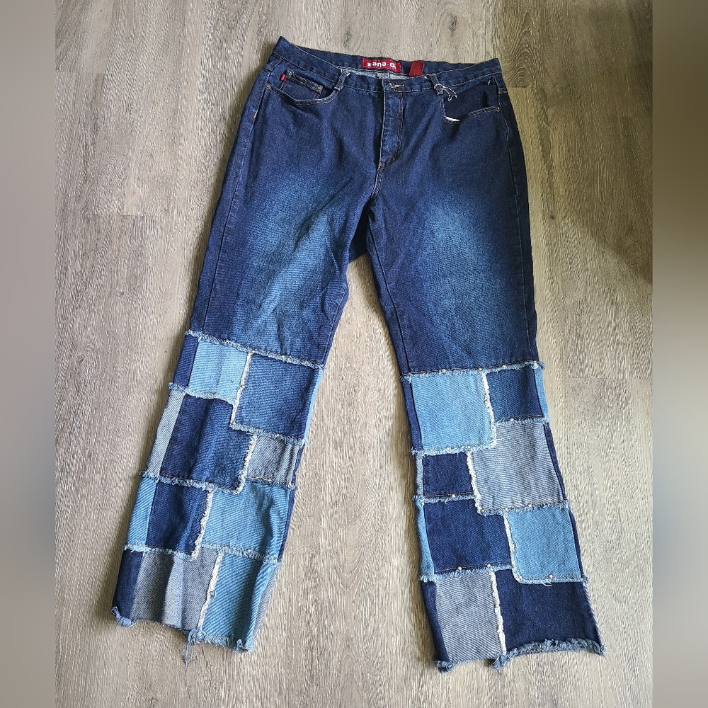Patchwork Blue Jeans